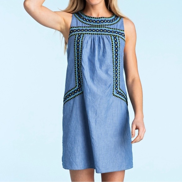 Vineyard Vines Dresses Vineyard Vines Embroidered Yarn Dye Striped